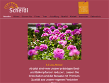 Tablet Screenshot of gaertnerei-scherdi.de